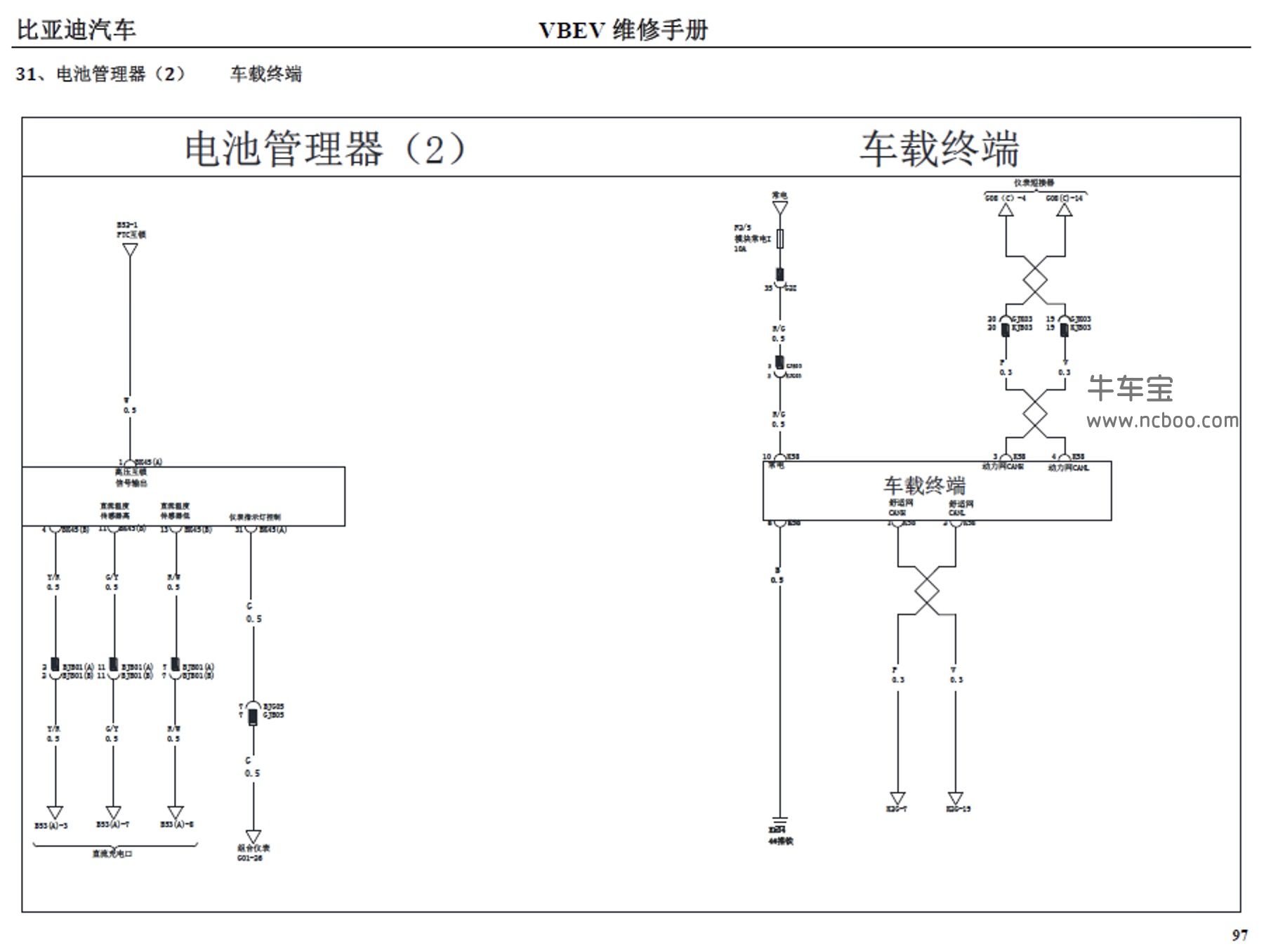 20172018款比亚迪e5新能源原厂维修手册和电路图下载