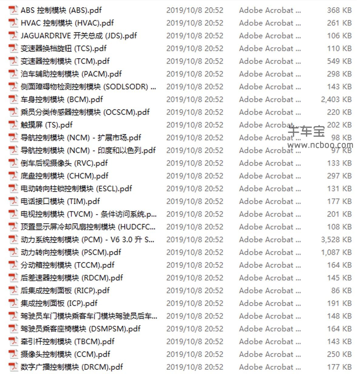 2018-2019款捷豹F-PACE原厂维修手册和电路图及故障码下载