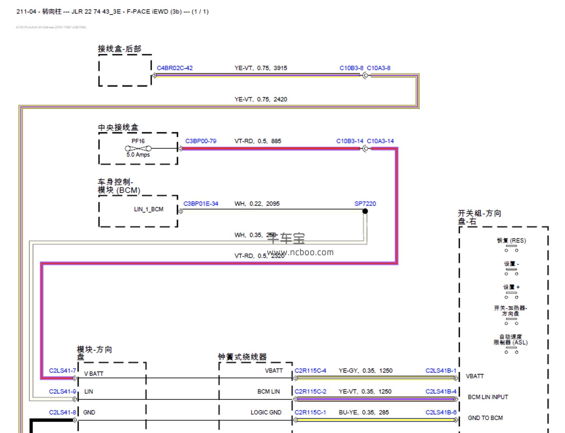 2017-2018款捷豹F-PACE原厂电路图资料下载