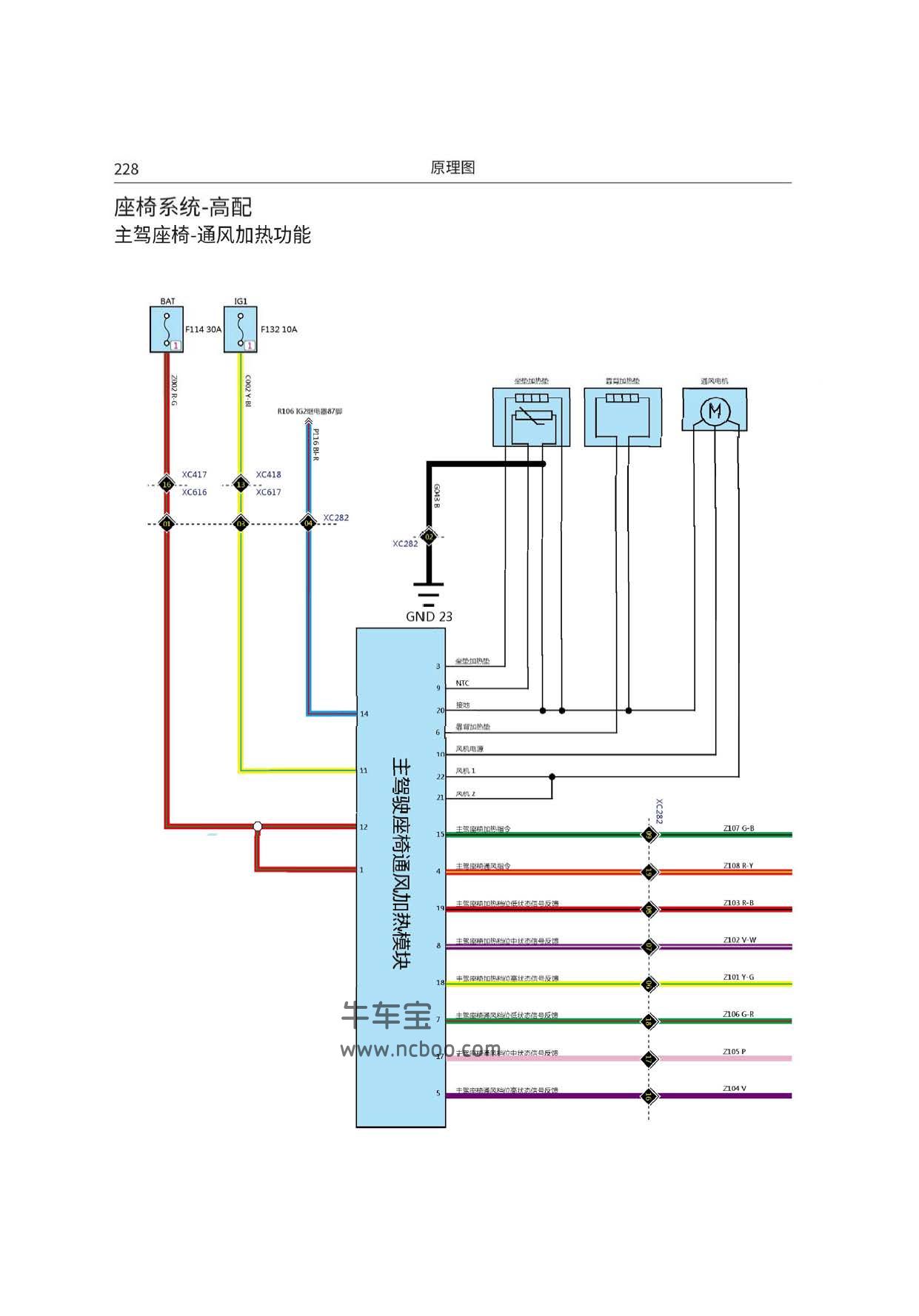 WEY VV5全车座椅系统线路原理图 2017-2018款1