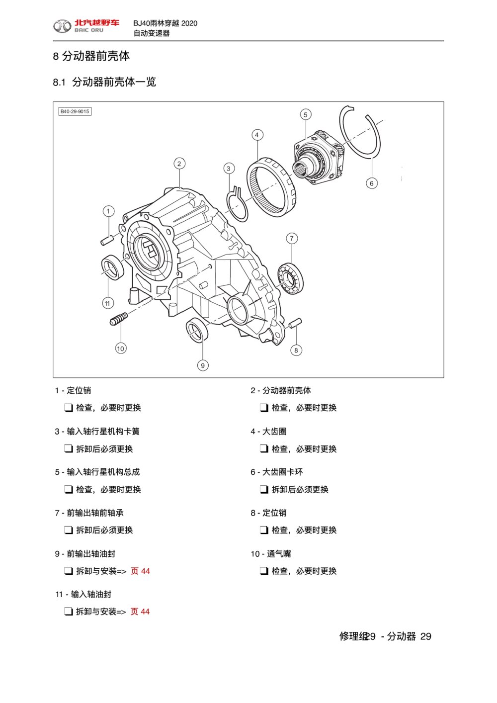 2020款北京BJ40雨林穿越版-分动器前壳体1